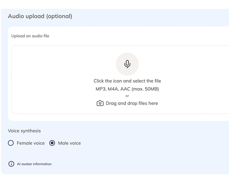 Voice customization interface